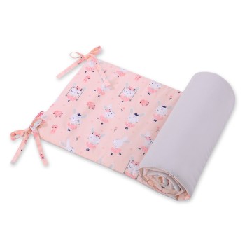 Universal bumper for cot  - Ballerinas pink
