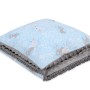 Set: Double-sided blanket minky + pillow- blue rabbits