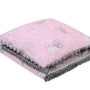 Set: Double-sided blanket minky + pillow- pink rabbits