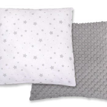 Μαξιλάρι Μωρού Διπλής Όψης - mini gray stars