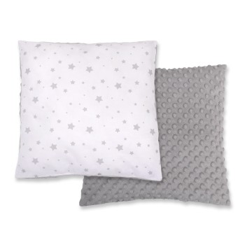 Μαξιλάρι Μωρού Διπλής Όψης - mini gray stars