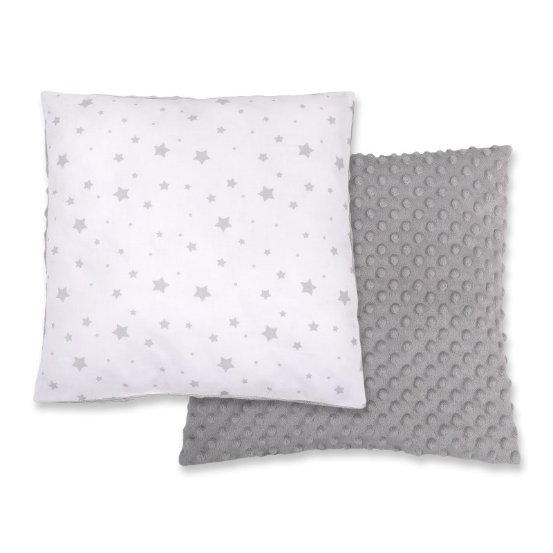 Μαξιλάρι Μωρού Διπλής Όψης - mini gray stars