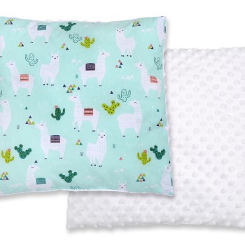 Μαξιλάρι Μωρού Διπλής Όψης - lama mint