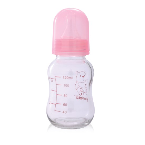 Μπιμπερό Γυάλινο 0m+ Lorelli - 120ml - Pink