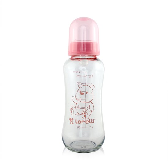 Μπιμπερό Γυάλινο 0m+ Lorelli - 240ml - Blush Pink