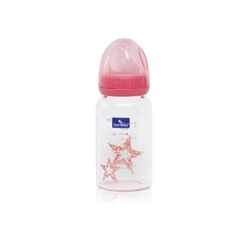 GLASS FEEDING BOTTLE WITH ANTI-COLIC NIPPLE 120 ML