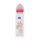 GLASS FEEDING BOTTLE WITH ANTI-COLIC NIPPLE 240 ML