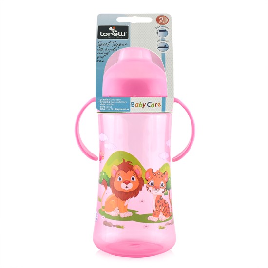 SPORT SIPPER WITH HANDLES AND SOFT SPOUT 330ML PIN
