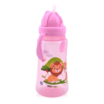 SPORT SIPPER WITH HANDLES AND STRAW 330ML PINK