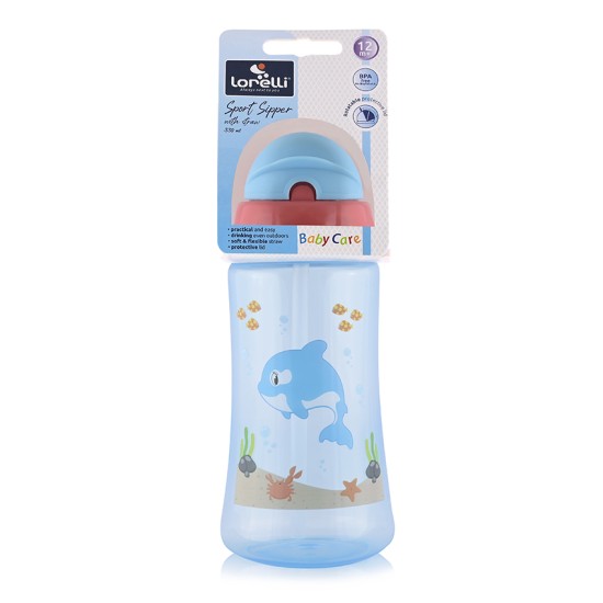 SPORT SIPPER WITH STRAW 330ML BLUE SPORT SIPPER WITH STRAW 330ML BLUE