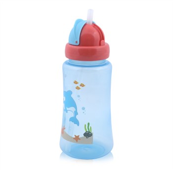 SPORT SIPPER WITH STRAW 330ML BLUE