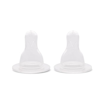 SILICONE NIPPLE WIDE NECK M - 2 PCS