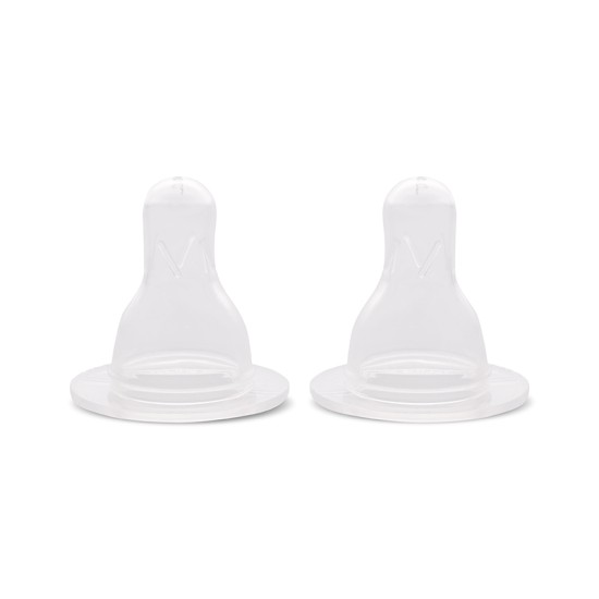 SILICONE NIPPLE WIDE NECK M - 2 PCS
