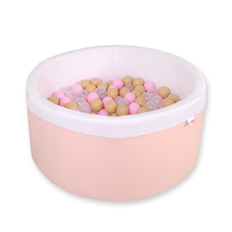 Μπαλοπισίνα minky  with balls - powder pink