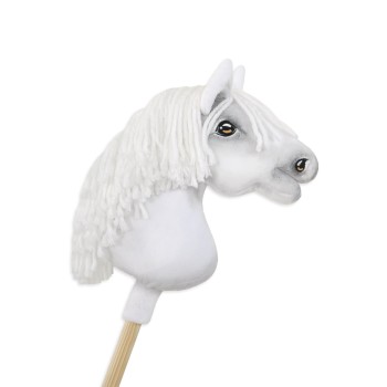 Άλογο Ιππασίας με Στικ - Hobby Horse Premium - white A4