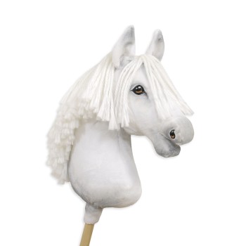 Άλογο Ιππασίας με Στικ - Hobby Horse Premium - white A3