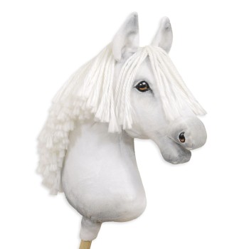 Άλογο Ιππασίας με Στικ - Hobby Horse Premium - white A3