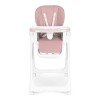 Highchair feeding chair height adjustable eco-leather straps double tray pink ECOTOYS
