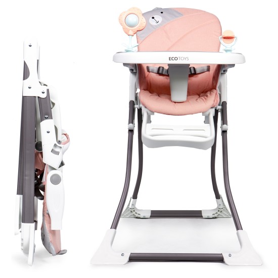 Reindeer foldable feeding chair pink ECOTOYS Reindeer foldable feeding chair pink ECOTOYS