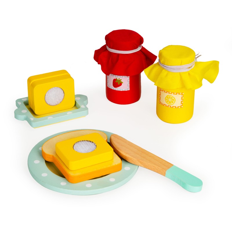 Wooden toaster with accessories 11 elements