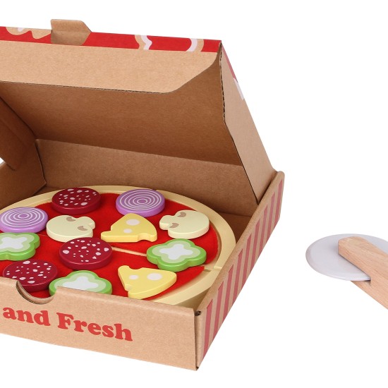 Ξύλινο Παιδικό Παιχνίδι - Pizza - Ecotoys Ξύλινο Παιδικό Παιχνίδι - Pizza - Ecotoys