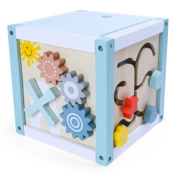 Wooden educational cube sorter + blocks ECOTOYS