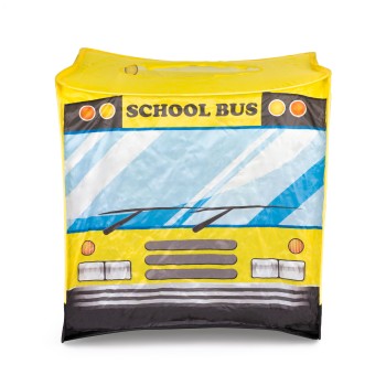 Baby tent, school bus, cottage