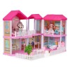 Dollhouse foldable furniture 2 dolls + LED lamps
