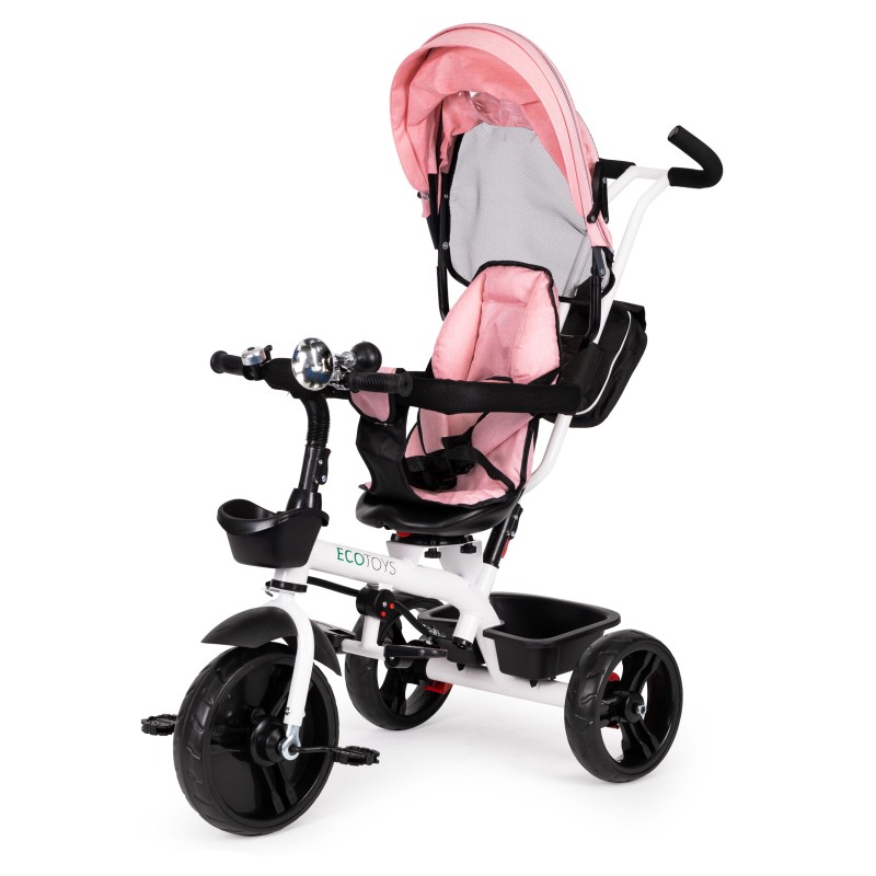 Tricycle stroller 360* swivel seat Pink