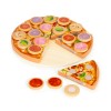 Wooden pizza for cutting with Velcro for children 27 elements