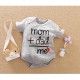 Baby Jumpsuit Mom & Dad Short Sleece - Grey Baby Jumpsuit Mom & Dad Short Sleece - Grey