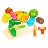 Wooden vegetables and fruits for cutting wooden box + 17 elements