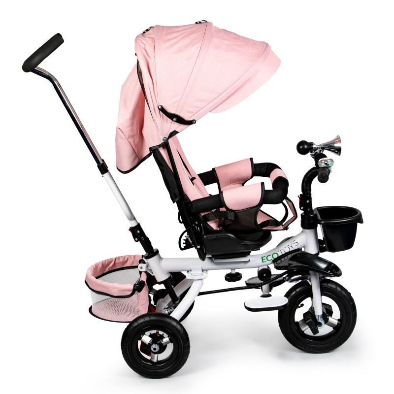 Rotating tricycle 360° Pink Delux with canopy