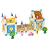 Wooden construction blocks building a house 6in1 ECOTOYS