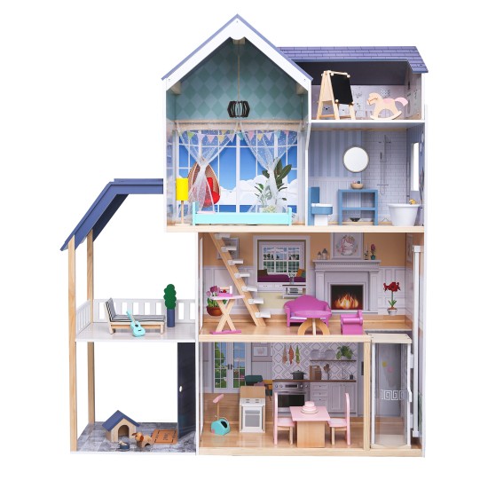 Παιδικό Κουκλόσπιτο Maya XXL Residence με 28 Αξεσουάρ ECOTOYS