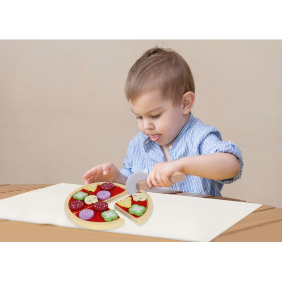 Ξύλινο Παιδικό Παιχνίδι - Pizza - Ecotoys