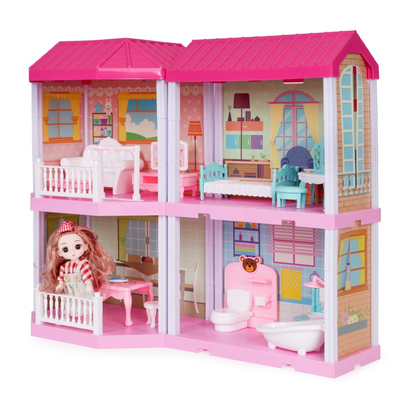 Κουκλόσπιτο Villa Fold με Φώτα Led - Ecotoys