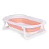 Baby bathtub Folding tourist bathtub with drain Ecotoys pink
