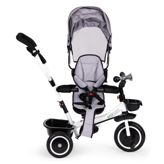Tricycle with rotating seat 360 ECOTOYS, gray Tricycle with rotating seat 360 ECOTOYS, gray