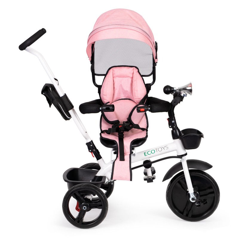 Tricycle stroller 360* swivel seat Pink