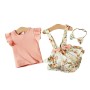 Floral Print Flutter Baby Set - Pink