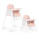 3-in-1 foldable childrens feeding chair ECOTOYS pink