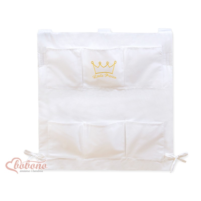 Cot tidy- Little Prince/Princess white
