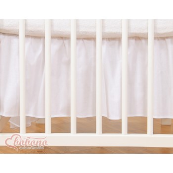 Dust Ruffle-Masking flounce 120x60cm- Little Prince/Princess white