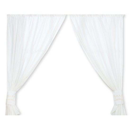 Curtains for baby room- Little Prince/Princess white