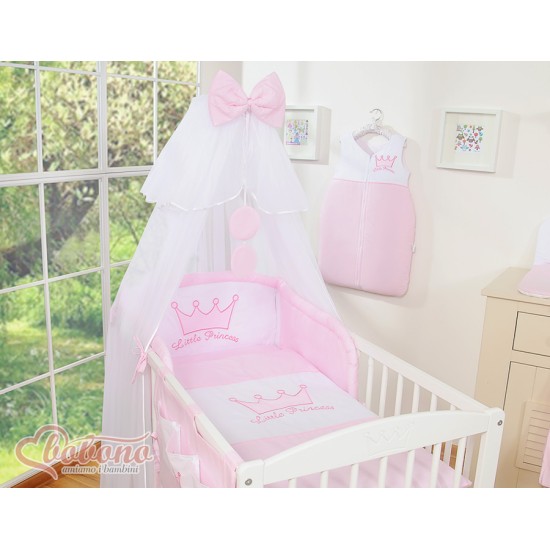Σετ Προίκας 5 Τεμαχίων Με Κουνουπιέρα - Little Prince/Princess pink Σετ Προίκας 5 Τεμαχίων Με Κουνουπιέρα - Little Prince/Princess pink