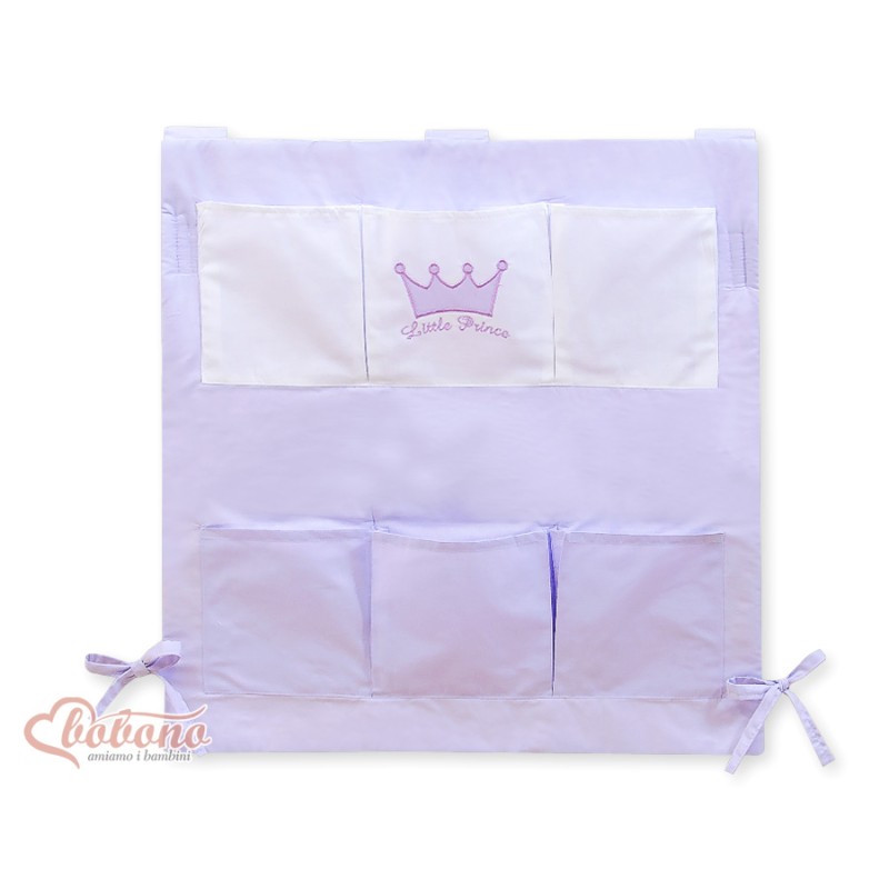 Cot tidy- Little Prince/Princess lilac