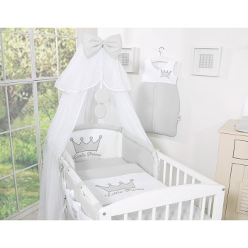 Σετ Προίκας 5 Τεμαχίων Με Κουνουπιέρα - Little Prince/Princess gray