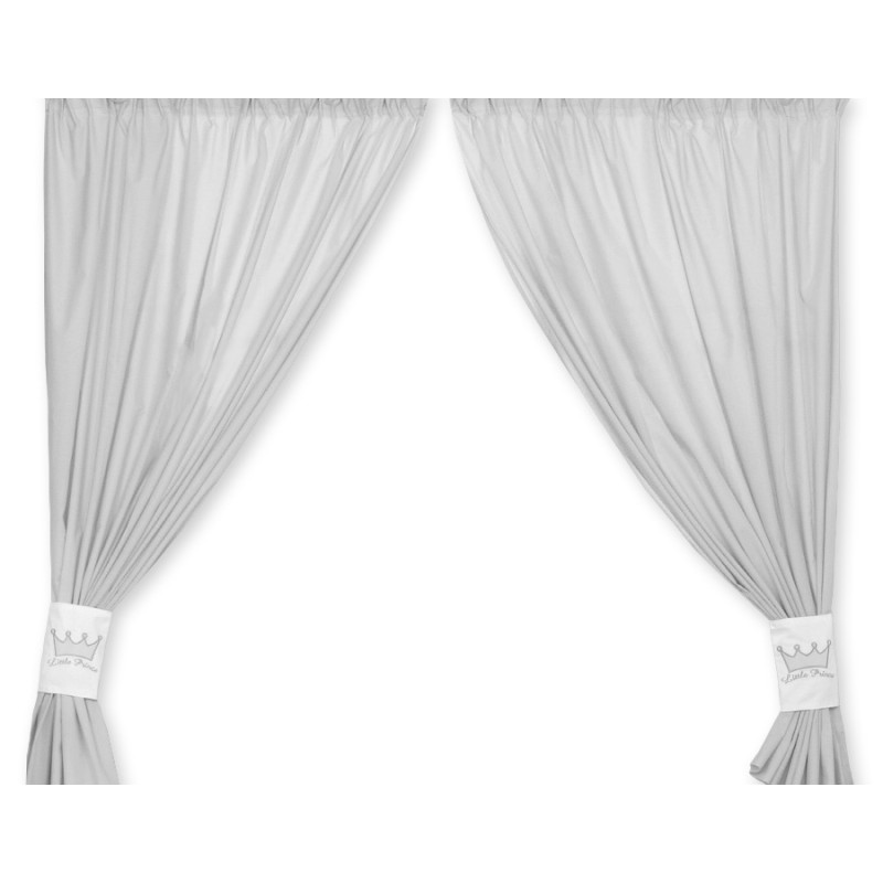 Κουρτίνες Βρεφικού Δωματίου με Τρέσα - Little Prince/Princess gray