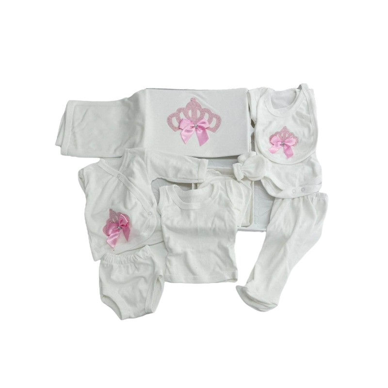 Σετ Νεογέννητου για Κοριτσάκι Crown Girl - Pink